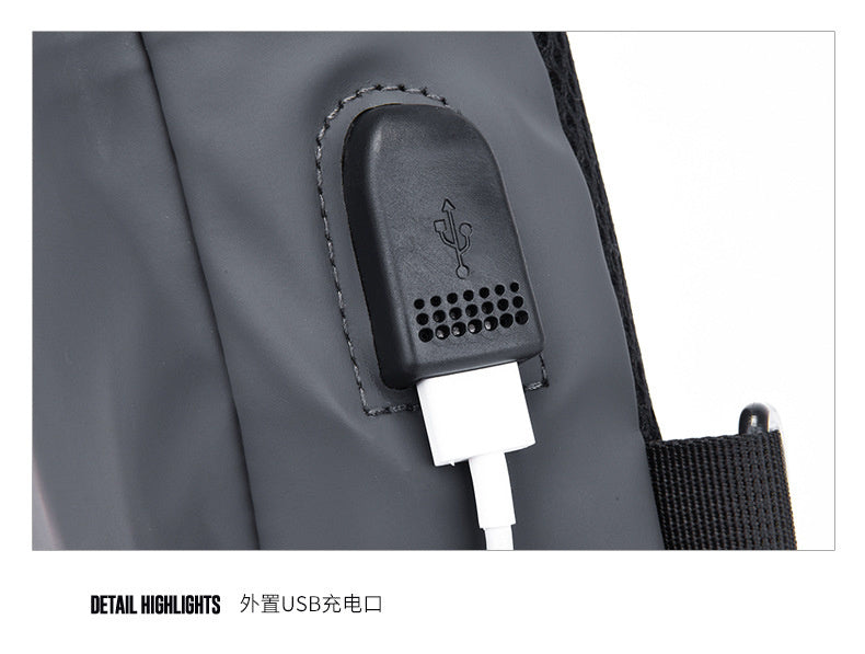 Men's Chest Bag Casual Backpack Sports Function Oblique Shoulder Fashion Tactical Single Crossbody