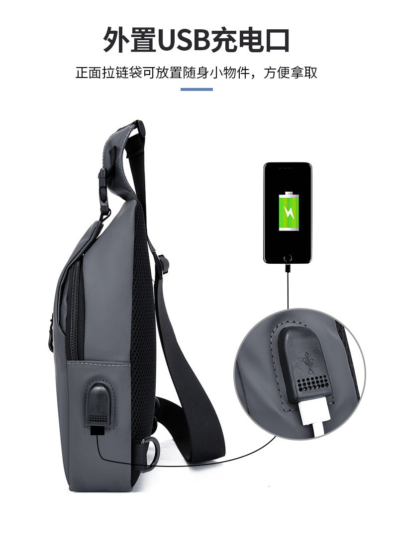 Men's Chest Bag Casual Backpack Sports Function Oblique Shoulder Fashion Tactical Single Crossbody