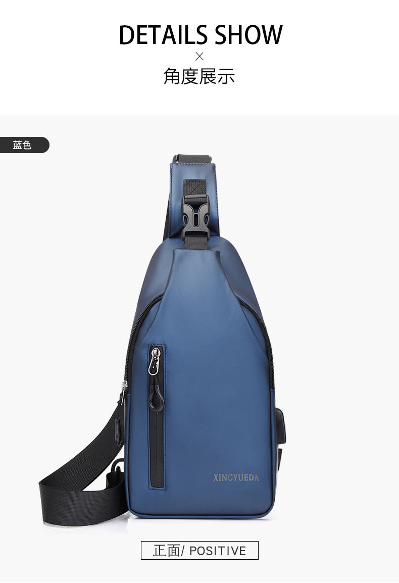 Men's Chest Bag Casual Backpack Sports Function Oblique Shoulder Fashion Tactical Single Crossbody