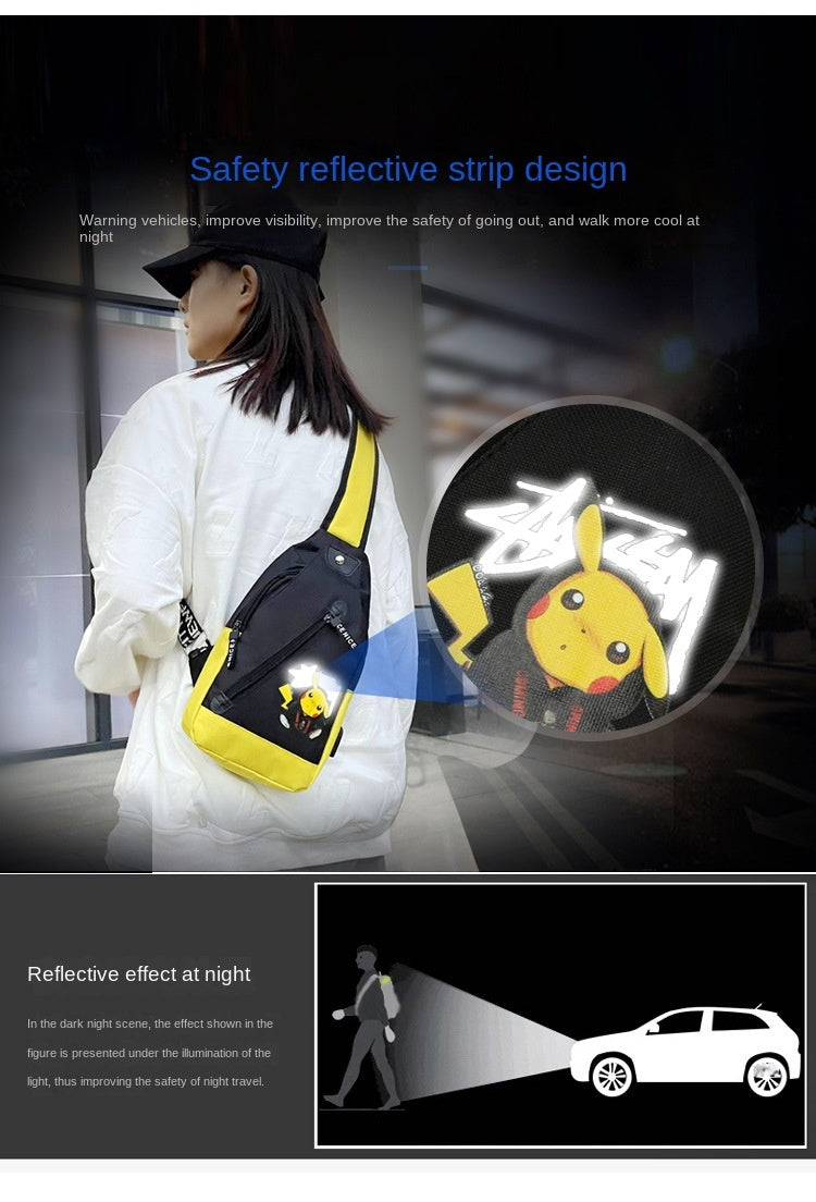 Men's Chest Bag Casual Backpack Sports Function Oblique Shoulder Fashion Tactical Single Crossbody