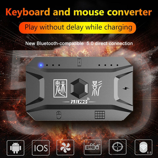 M1 Pro Keyboard Mouse Converter Portable Mobile Game Keyboard and Mouse Adapter BT5.0 Connection Support Android System