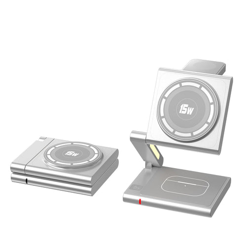 Folding Mobile Phone Headset Watch Three-in-One Wireless Charger