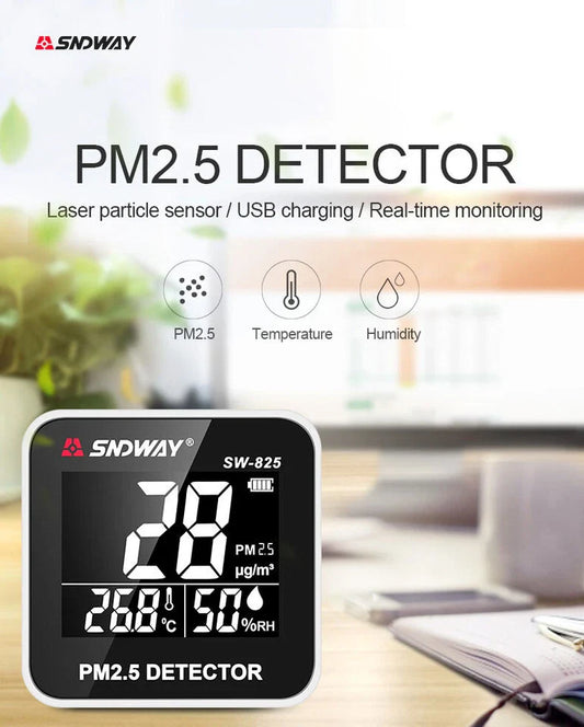 Digital Air Quality Monitor Laser PM2.5 Detector Tester Gas MonitorGas